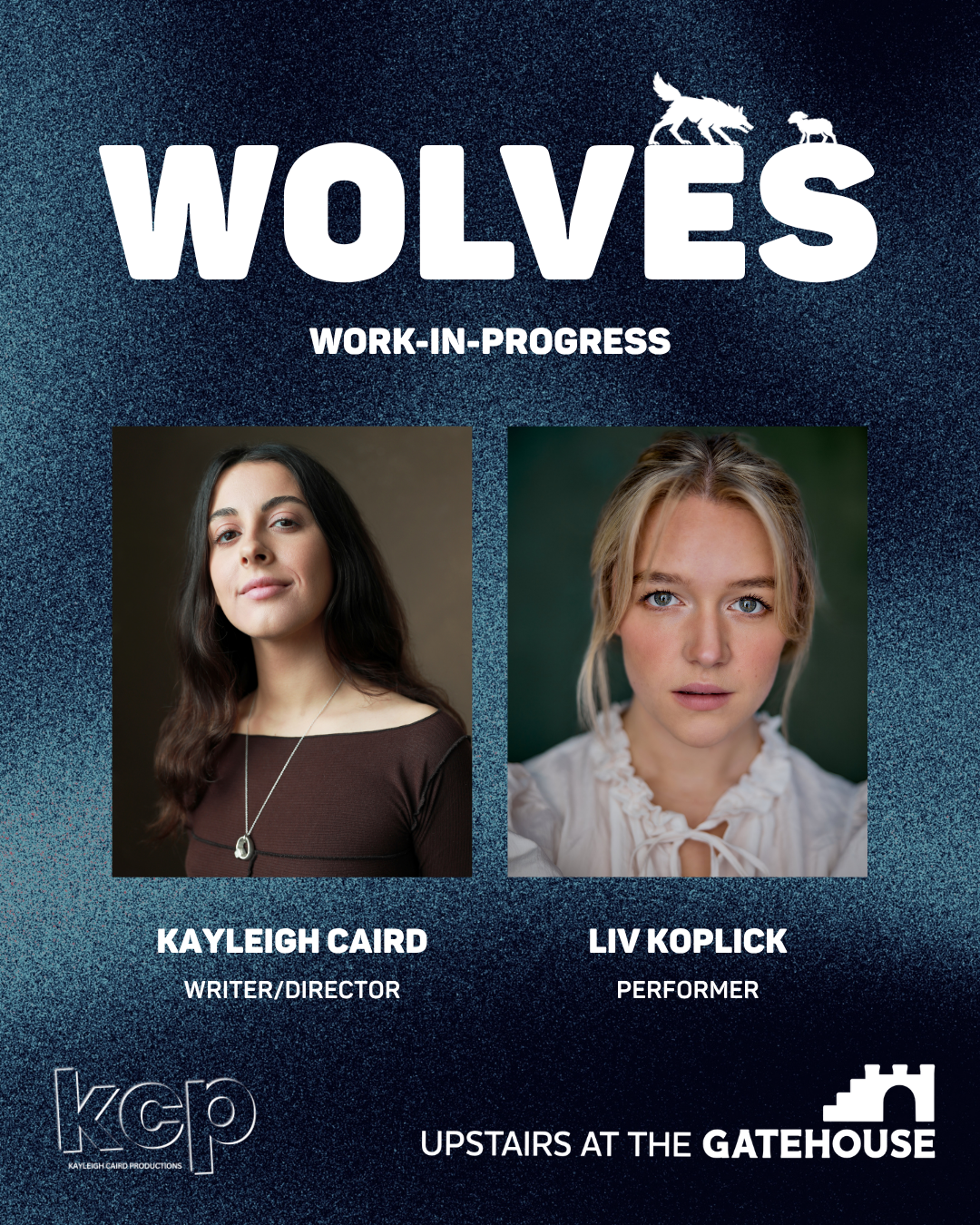 A creatives announcement image, with headshots on a blue background.